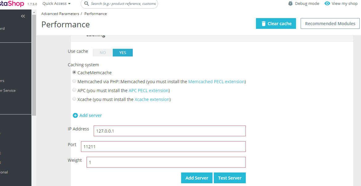 prestashop 1 7 5_chache_error