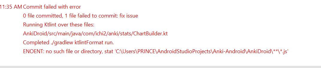 new prettier check in pre-commit may fail ? · Issue #10549 · ankidroid ...