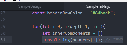 Console logging