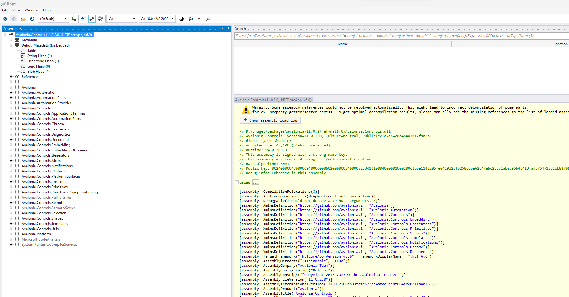 Avalonia 11.0 has bizarre reference assemblies, malformed Embedded PDB ...