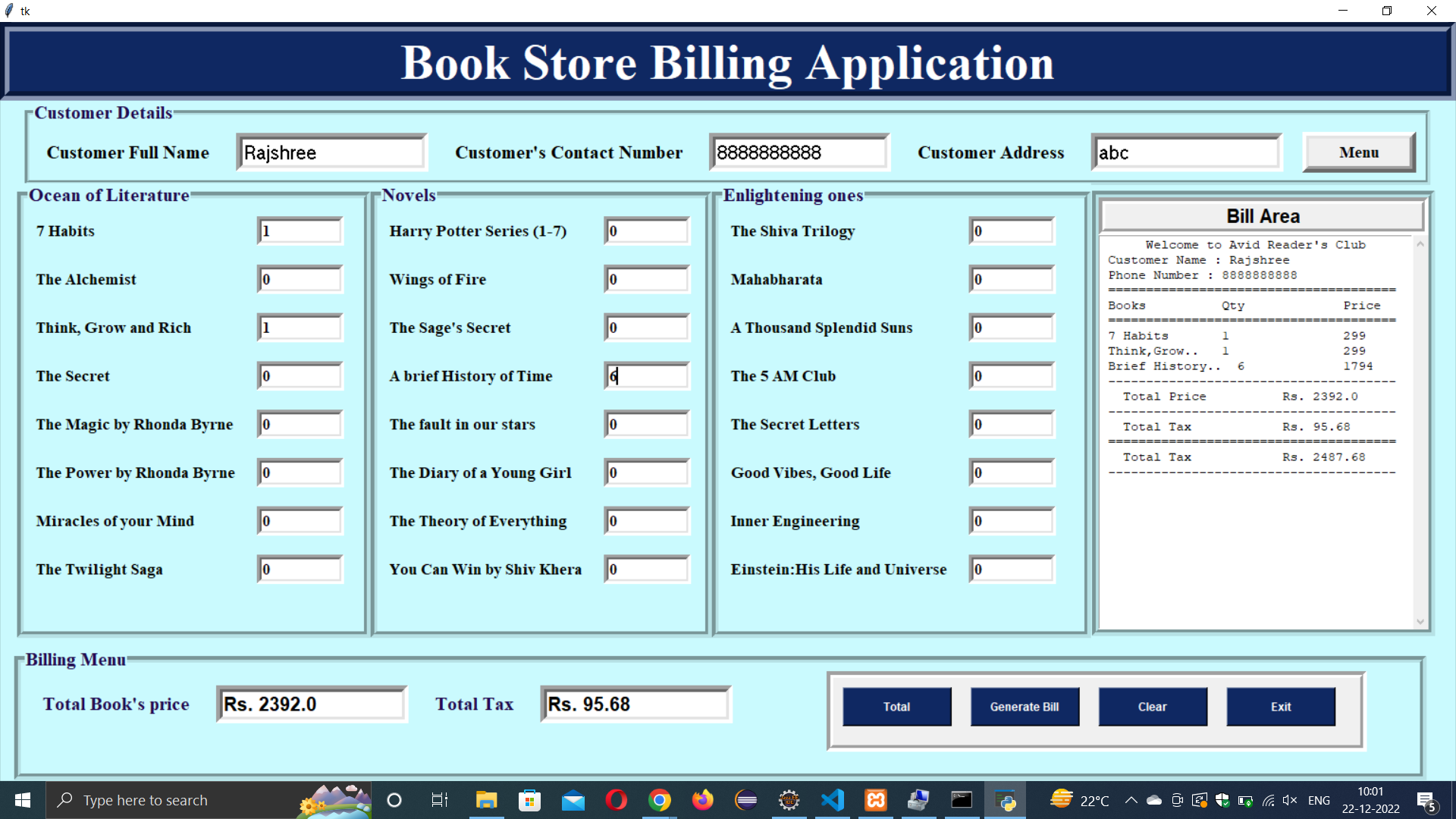 GitHub - Rajshree-1307/Book-Store-Billing-Application: This is a ...