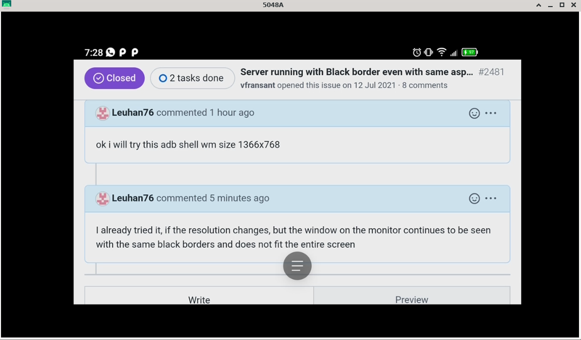 change the resolution to not have black borders · Issue 3265