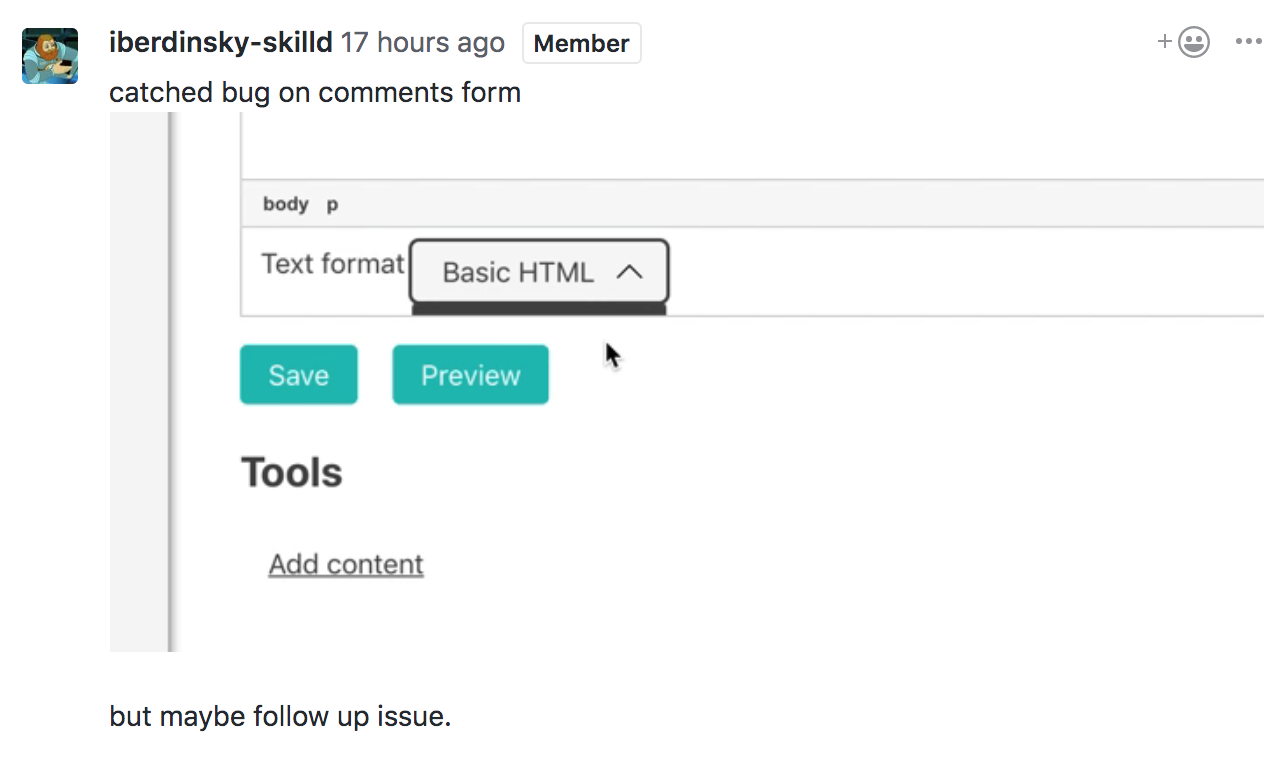 Selectbox dropdown is not visible from comment form · Issue #101 ...