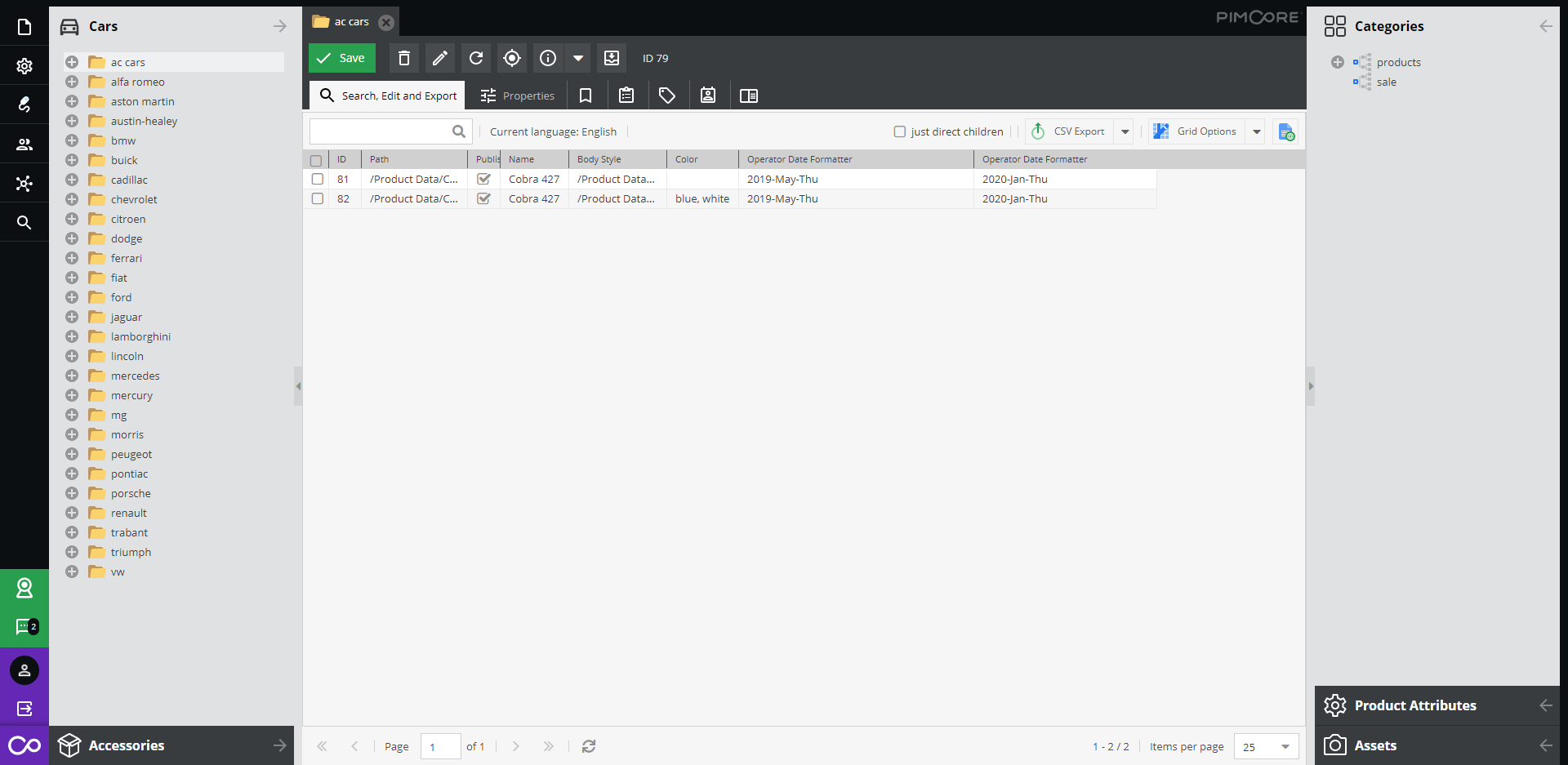 [Bug]: colums missing in CSV Export from GRID with multiple operators ...
