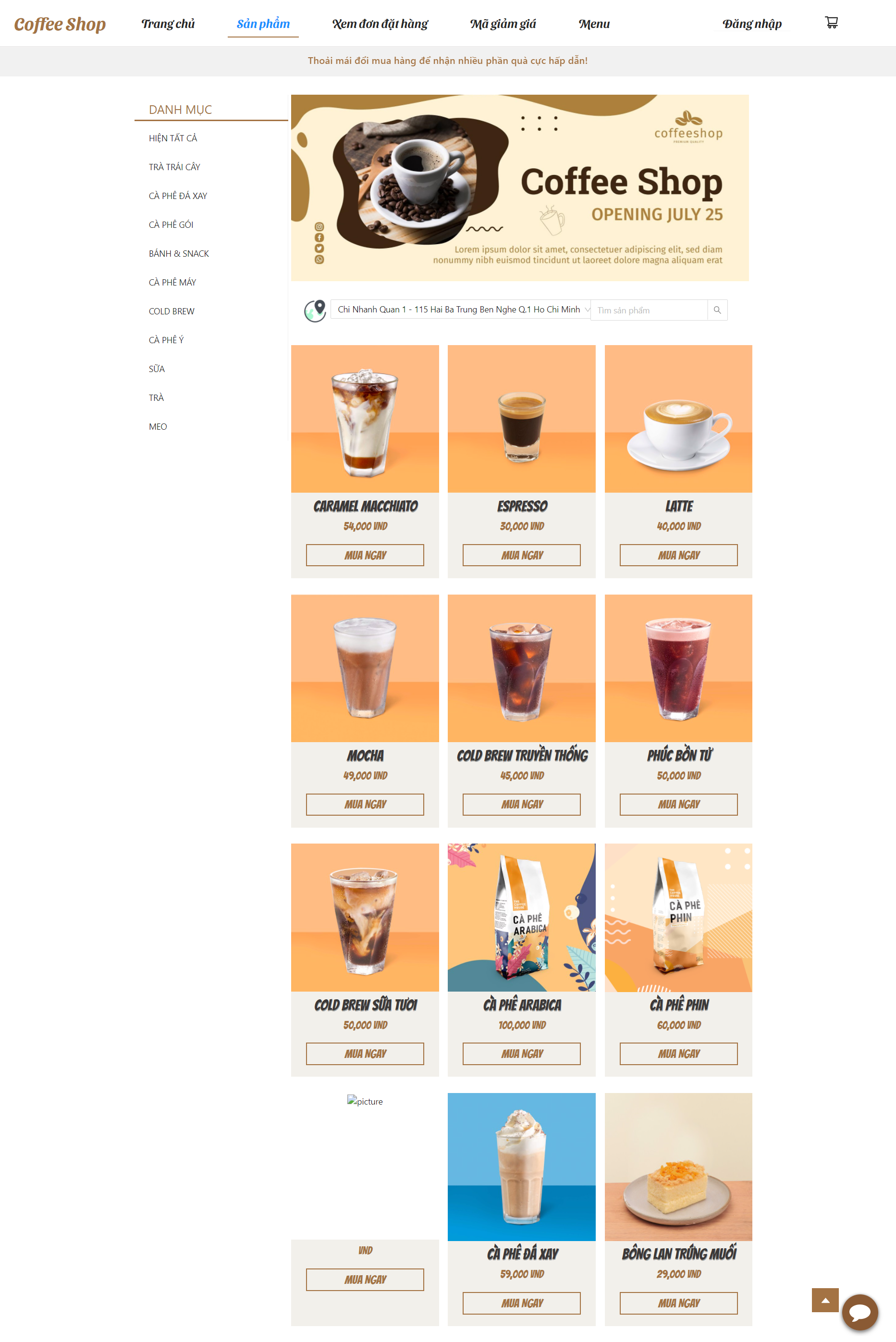 GitHub - PhiCuong1603/TheCoffeeShop