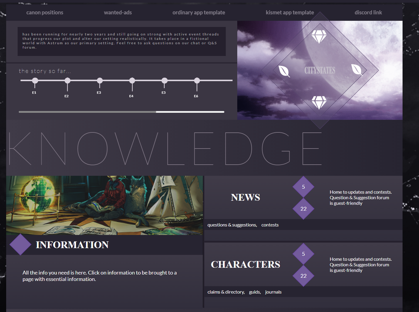 GitHub - ceweager/roleplay-forum-frontpage: Roleplay forum skin created ...