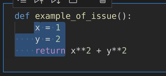 Text highlight includes unselected whitespace characters · Issue ...