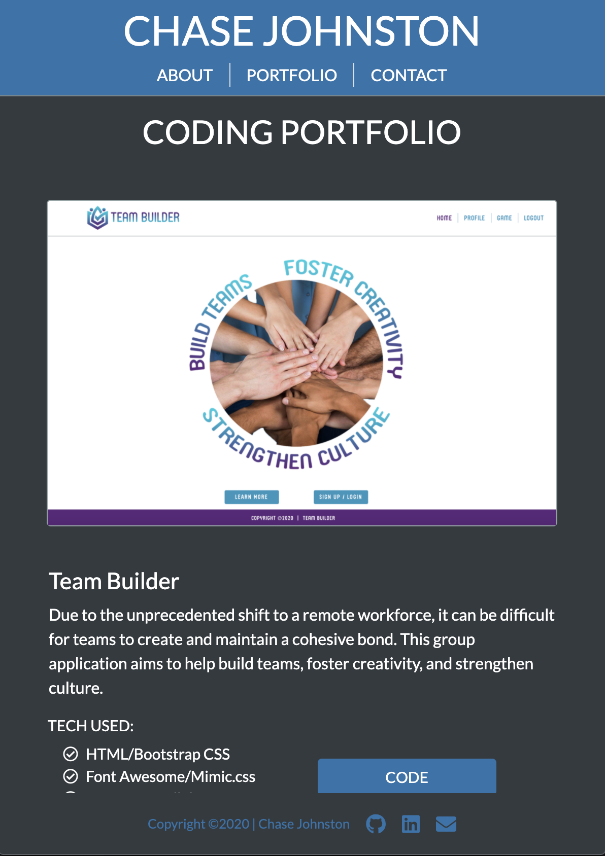 GitHub - johnstoc13/react-portfolio