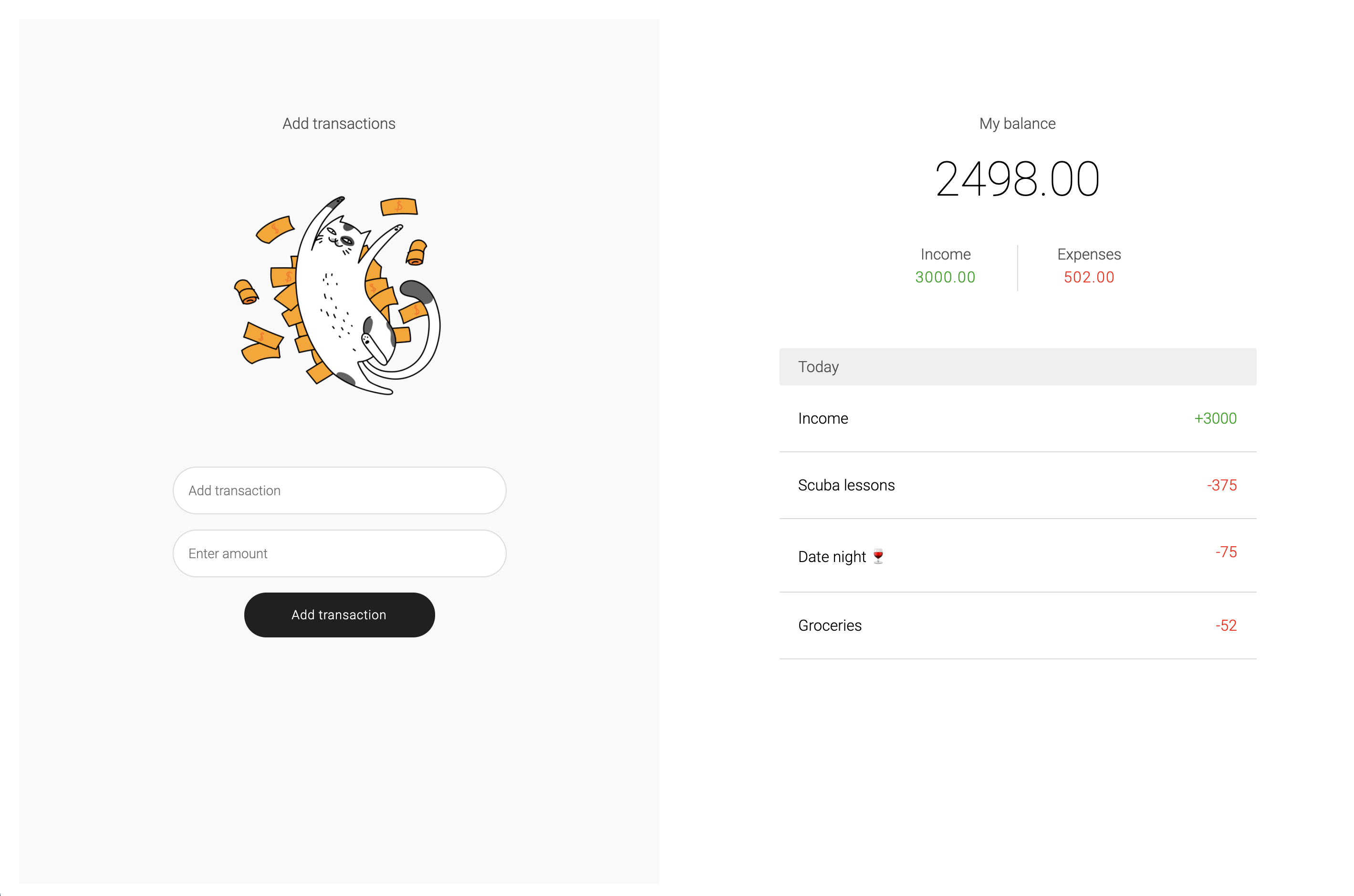 GitHub - atalle/expense-tracker: Simple expense tracker built with ...
