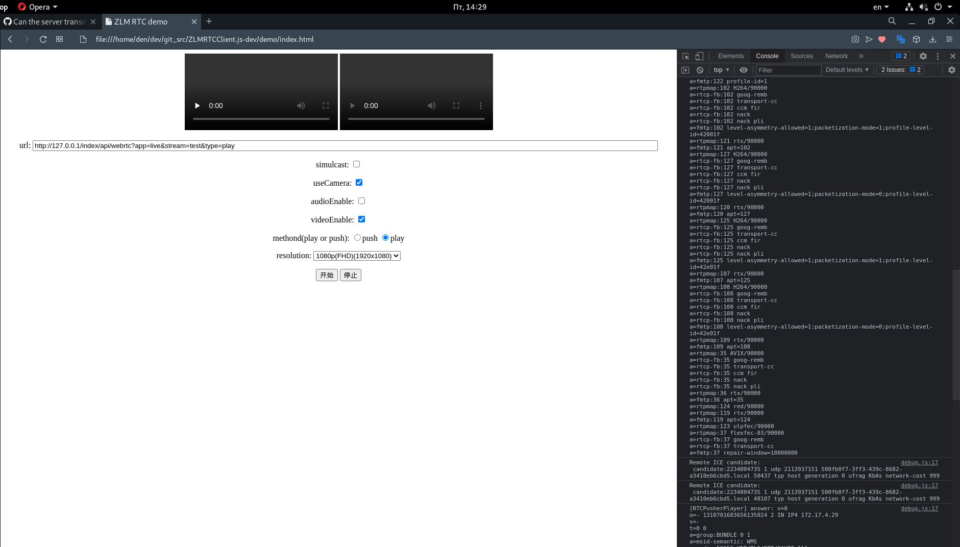 Can the server transmit an h264 stream to the webRTC client? · Issue ...