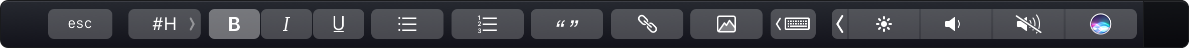 touch bar preview