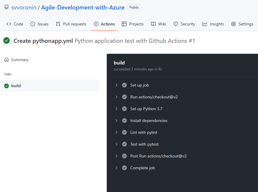 Github svvoronin agile development with azure repository for udacity