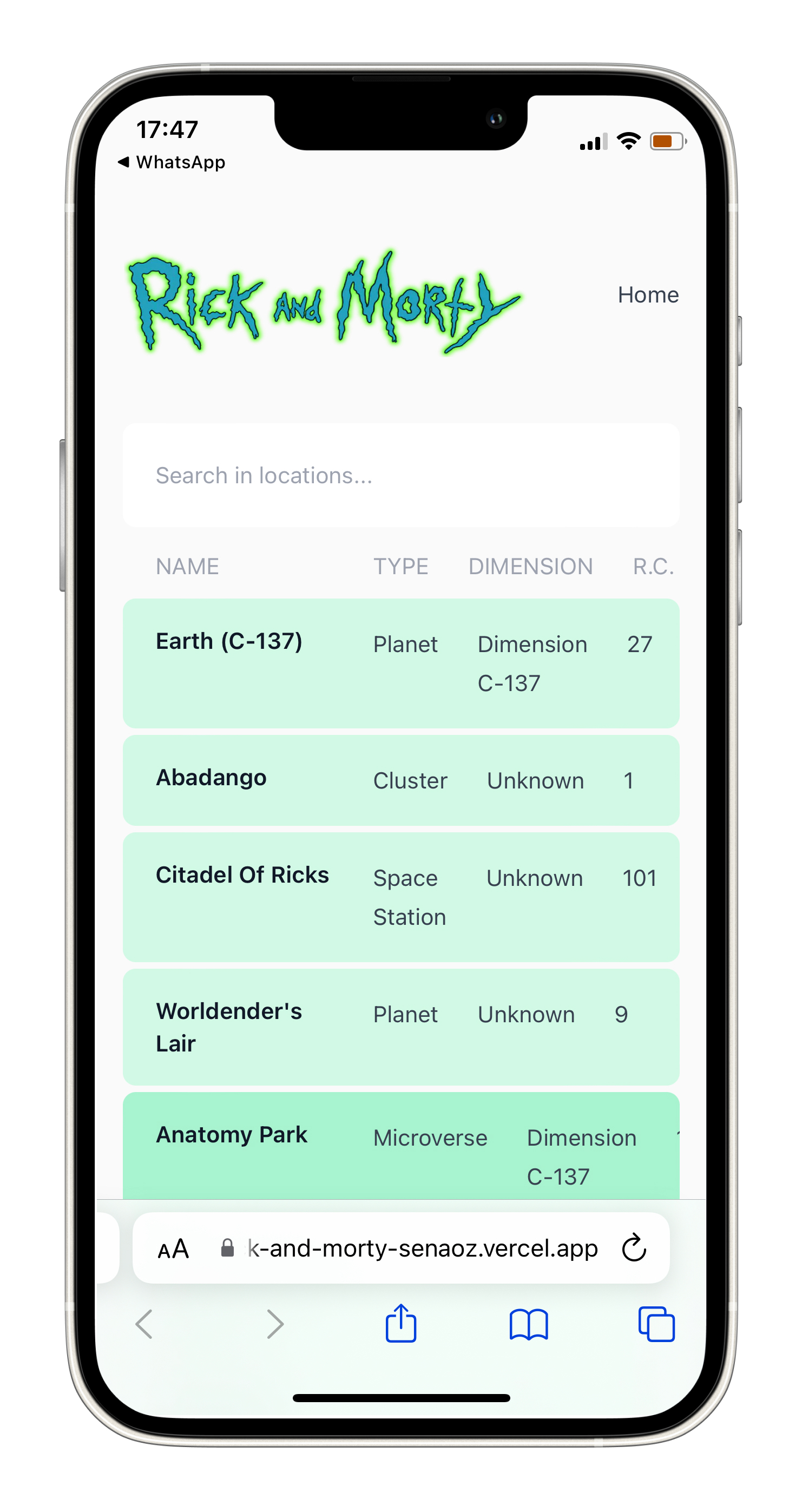 GitHub - senaoz/rick-and-morty · GitHub