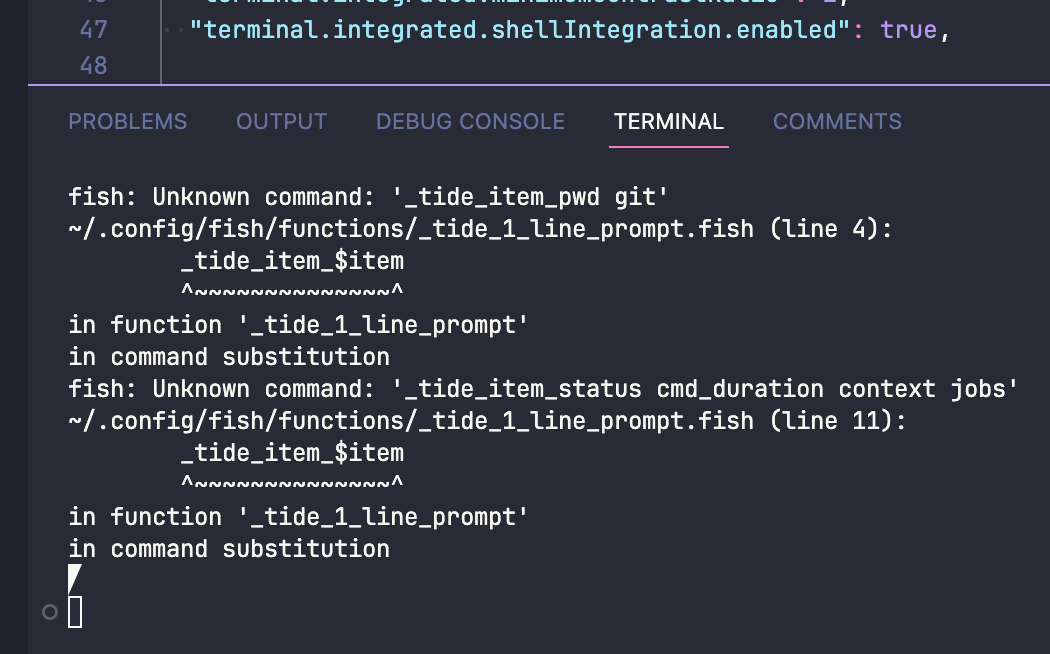 Shell integration breaks prompt when using Fish shell with Tide prompt ...