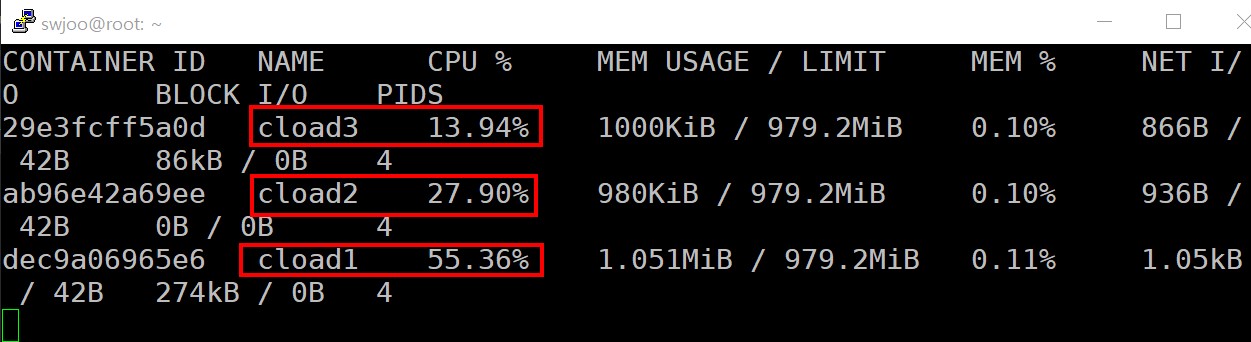 3  cpu-shares 자원률 확인