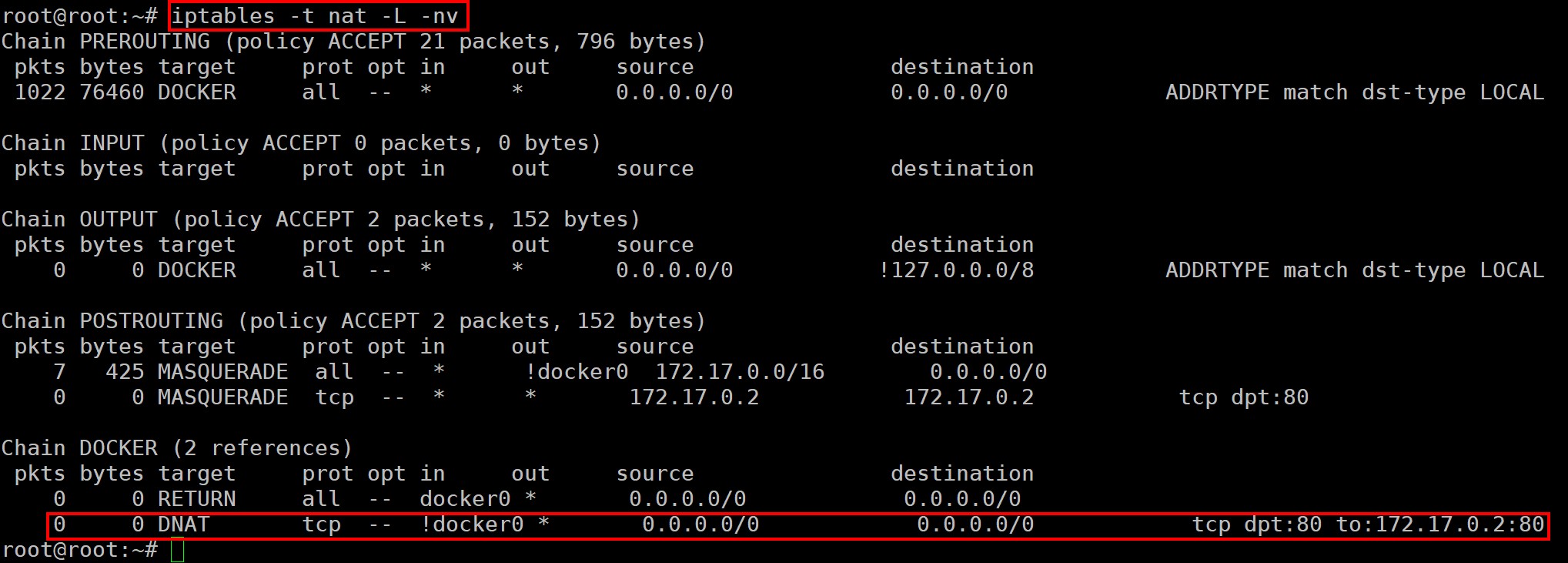 3  iptables 명령어를 통해 확인