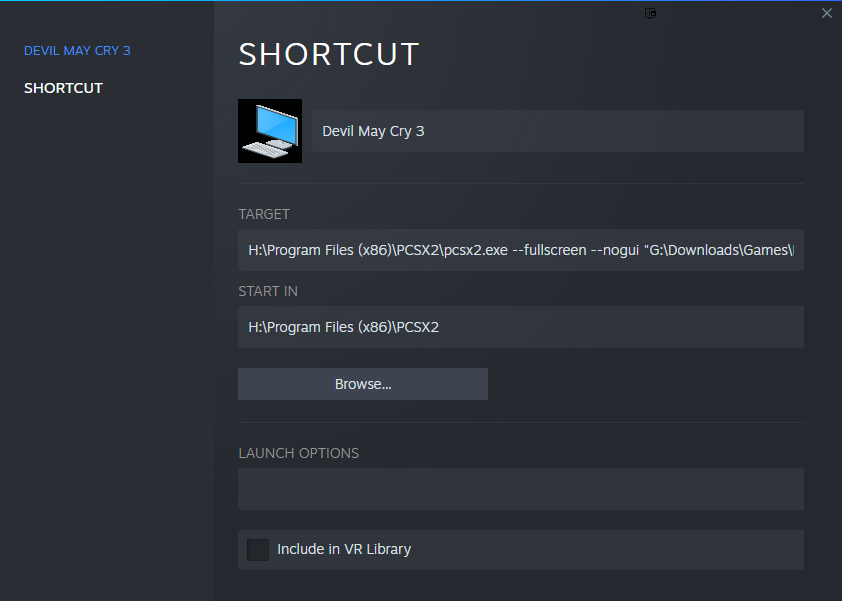 Command line arguments not being input in to Steam "Launch Options ...