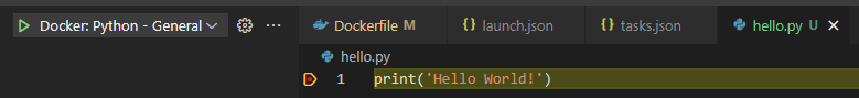 Simple Python script remote debugging in Docker container leads to ...