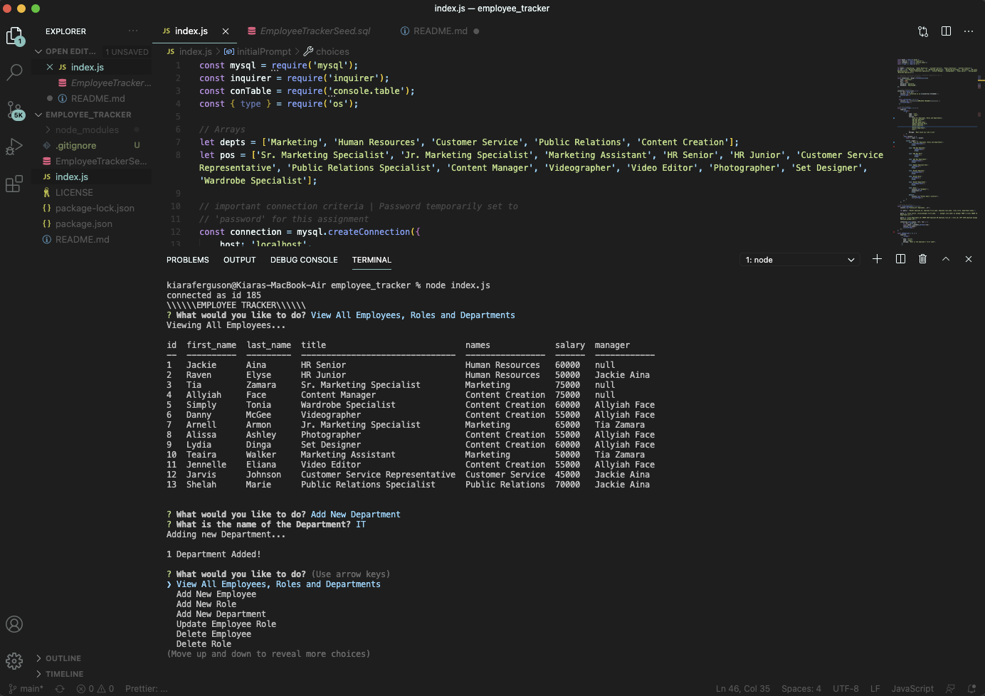 GitHub - kferguson1/employee_tracker