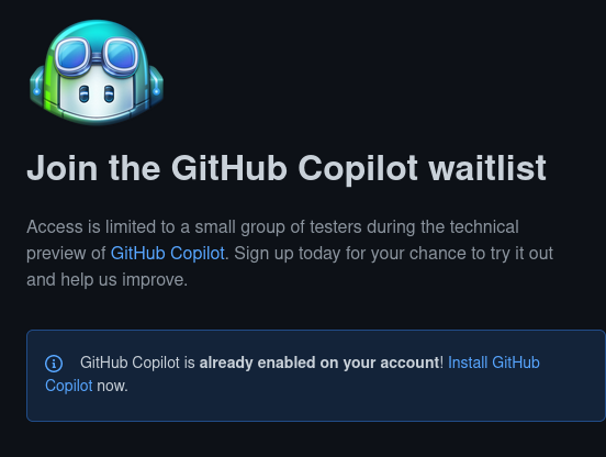 GitHub Copilot is already enabled but I can't use · community ...