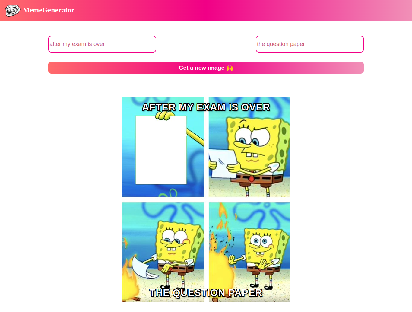 GitHub soumali28/Createyourownmeme This is a meme generator that