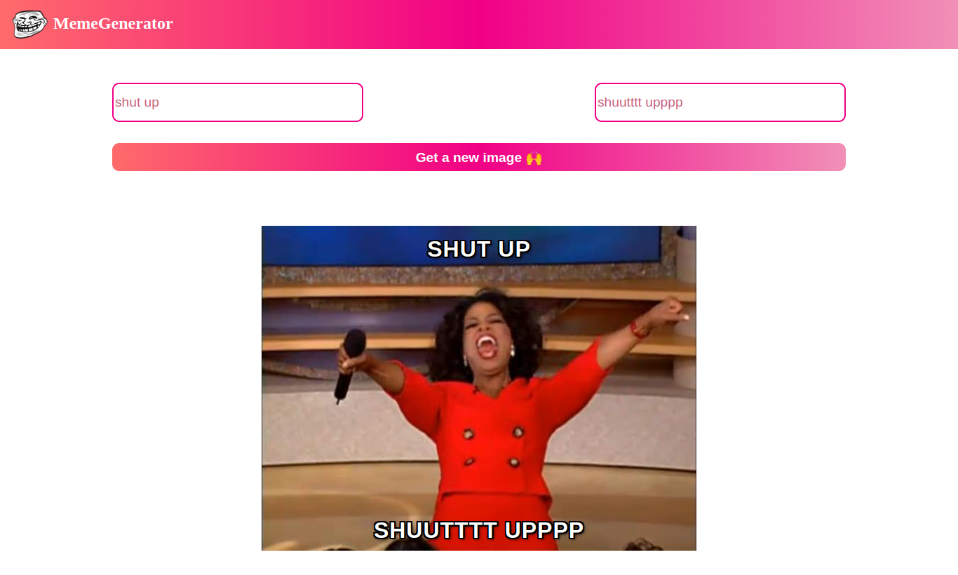 GitHub soumali28/Createyourownmeme This is a meme generator that