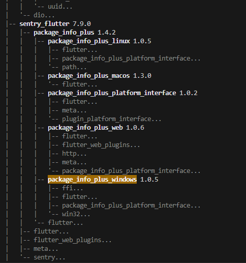 sentry_flutter uses incompatible package_info_plus version with Flutter ...