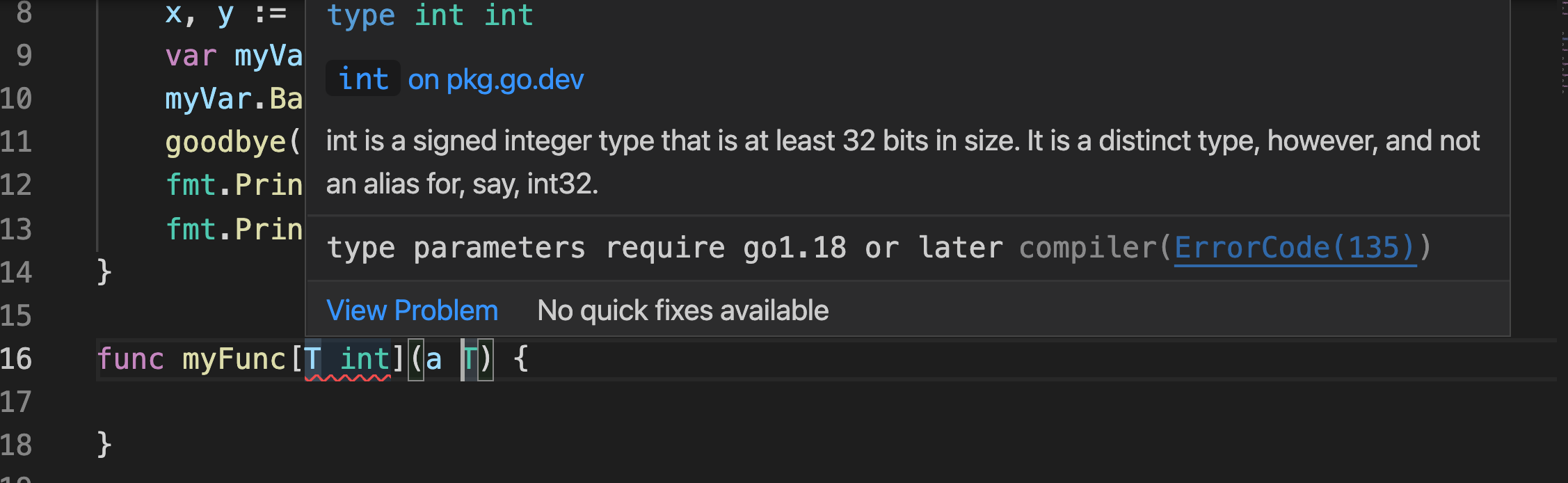 updating go directive does not get rid of type parameters not supported ...