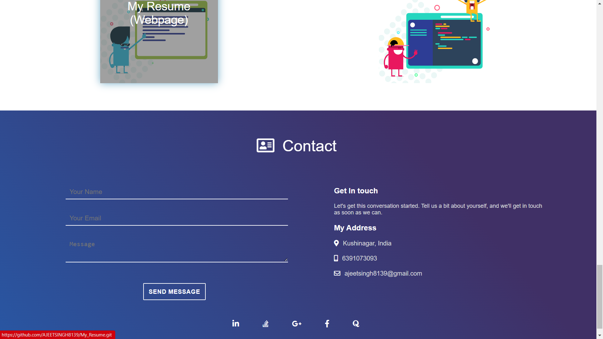 GitHub - AJEETSINGH8139/My_Resume: This is a Resume project of Web ...