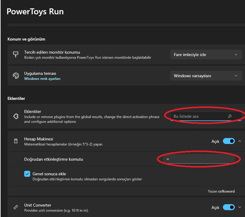 powertoys run, plugins section, input fields not working · Issue 14109