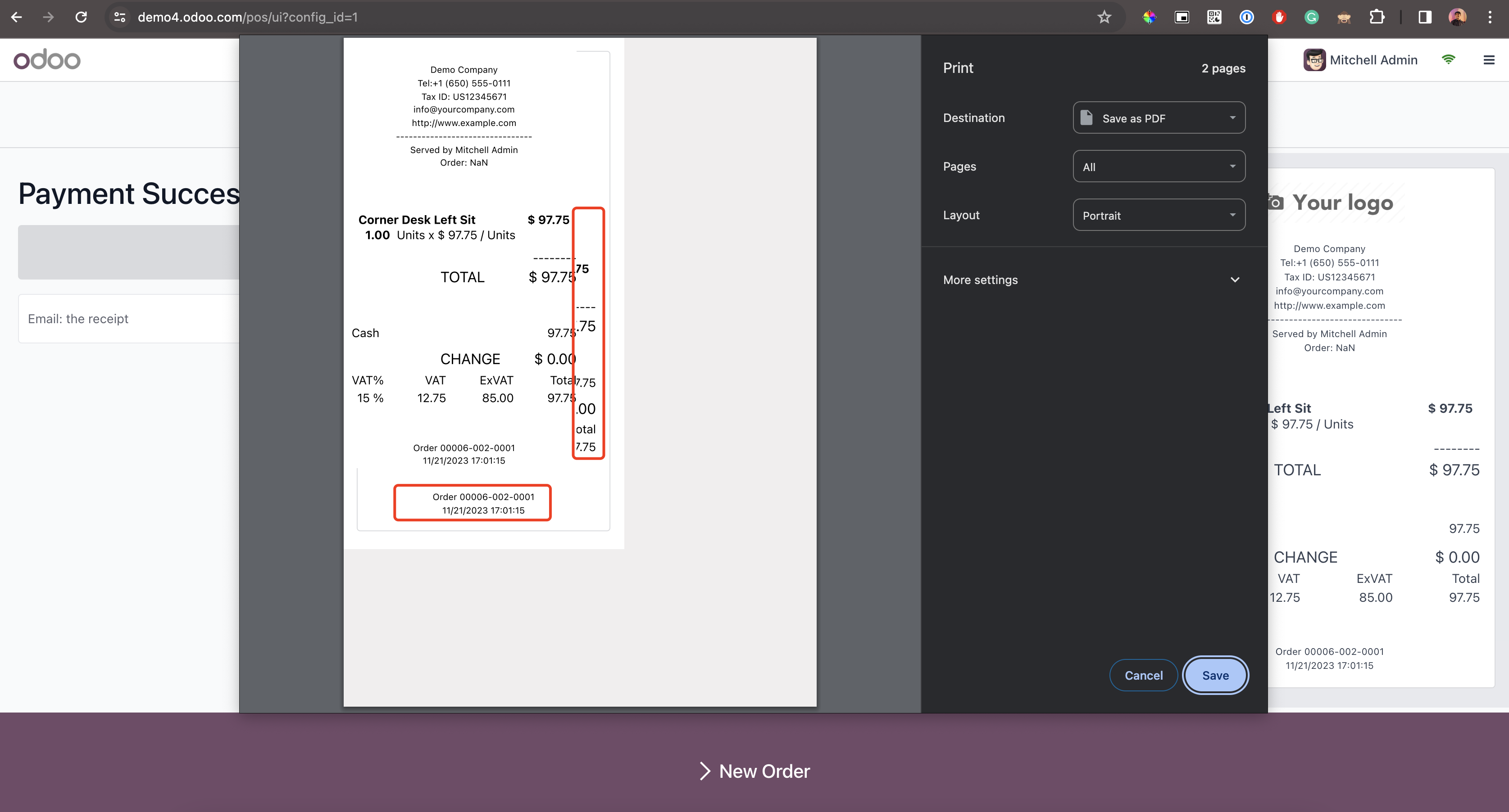 Point of sale receipt printing (preview before print) · Issue 142834