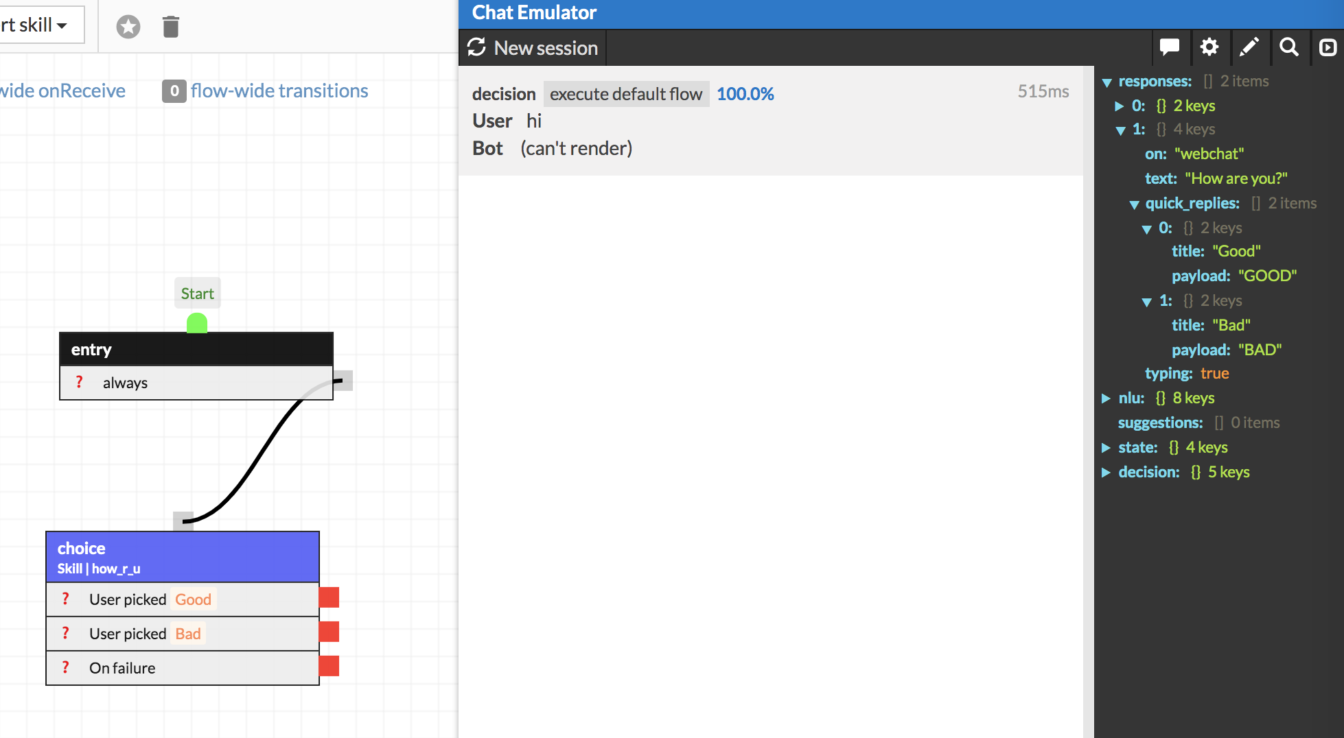 Choice skill isn't rendered in the emulator · Issue #648 · botpress/v12 ...