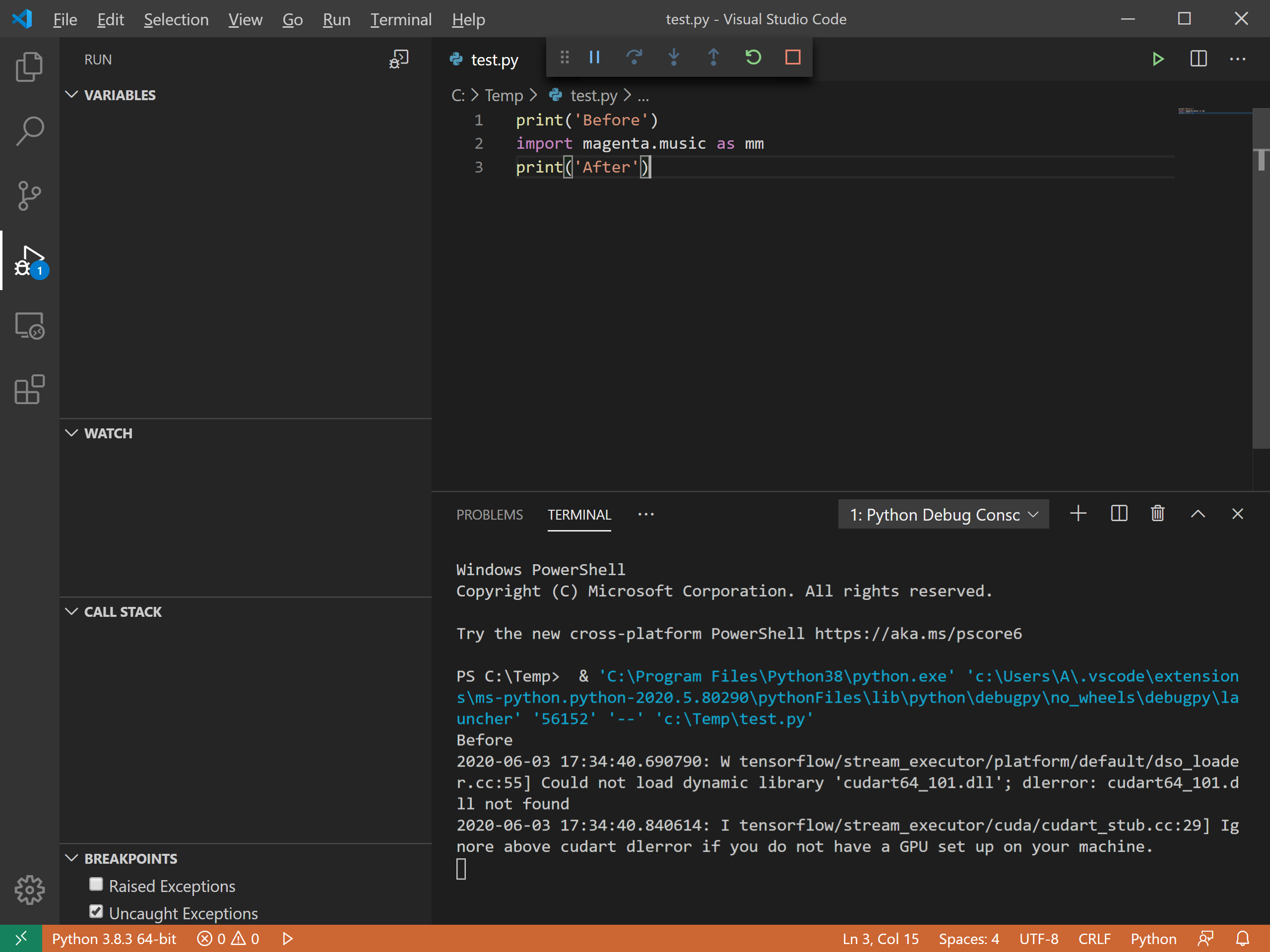 Can't import magenta.music · Issue #12144 · microsoft/vscode-python ...