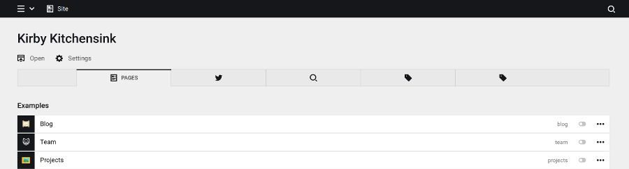 tabs