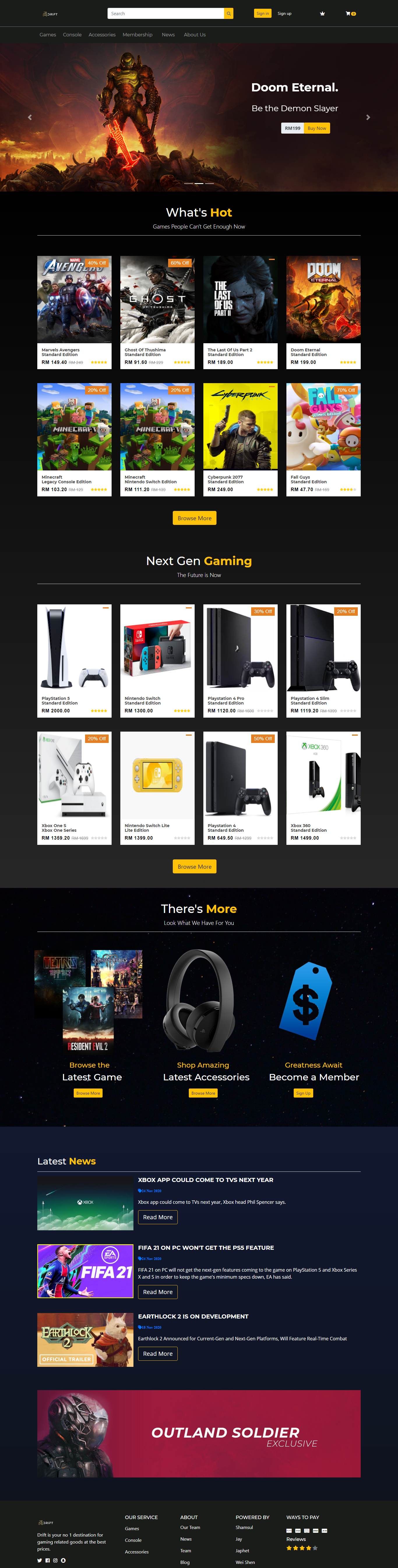 GitHub - ShmslMjd/E-CommerceWebsite: E-Commerce website that sell video ...