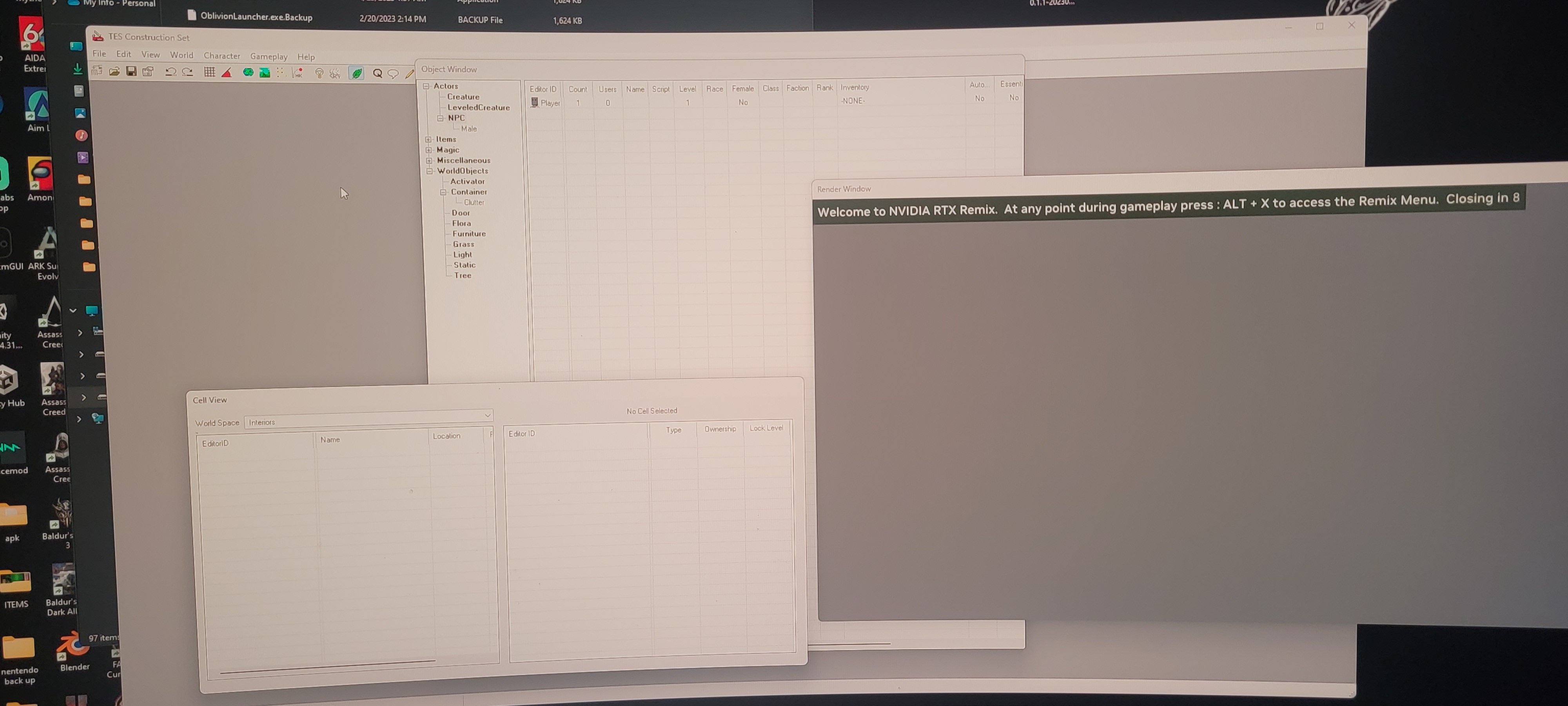 Remix bug with oblivion · Issue #126 · NVIDIAGameWorks/rtx-remix · GitHub