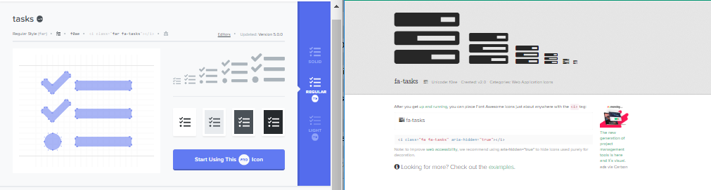 Backward compatibility with FA4: Tasks Icon (Icon Request: FA4 icon ...