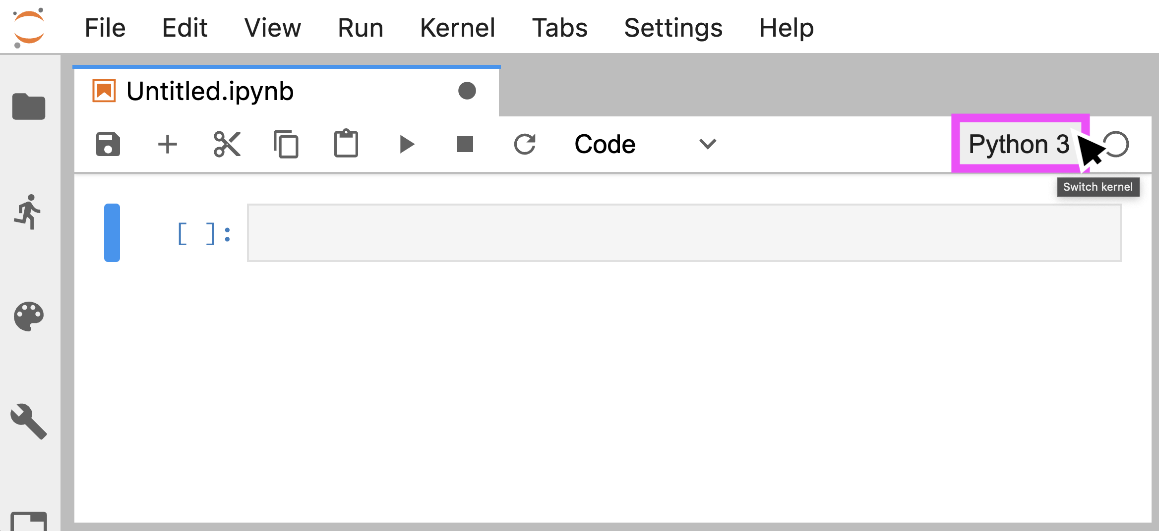 Switching Jupyter notebook kernels