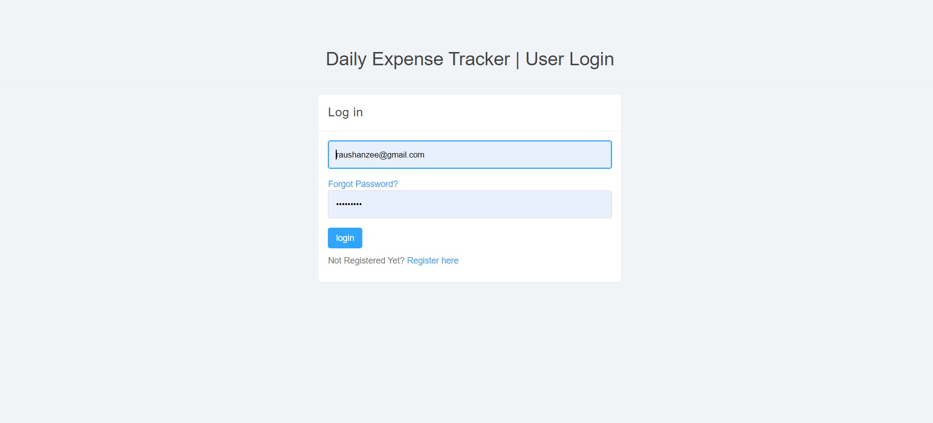 Github raushankumarg6 daily expense tracker system website to track