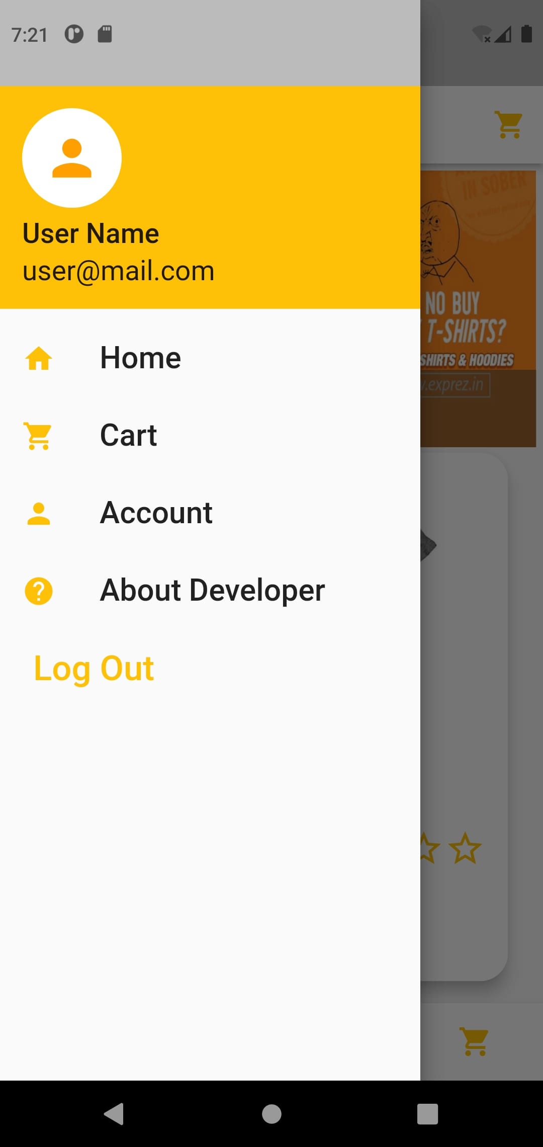GitHub - Law-son/T-shirtPro: Simple Flutter E-commerce UI for T-shirts