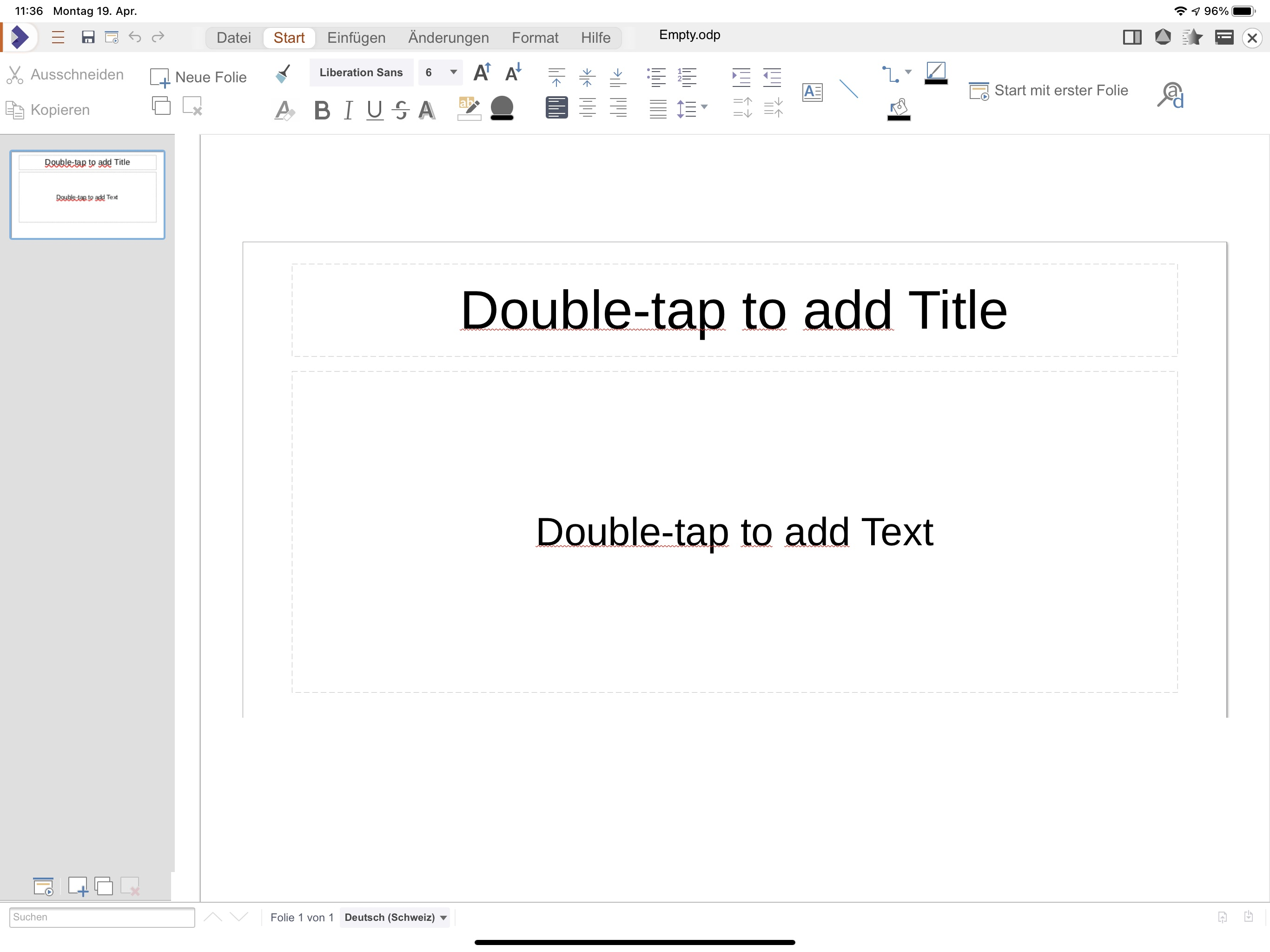 iOS App: Impress: Advisory text in textboxes is always displayed in ...
