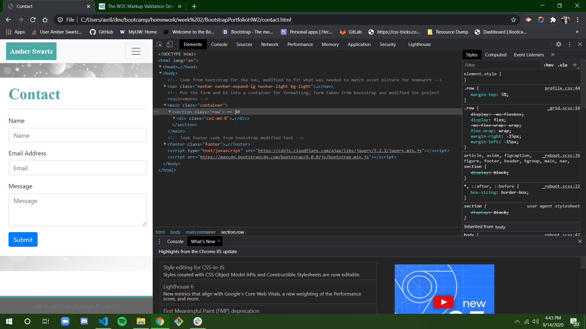 GitHub - ASwartz14/BootstrapPortfolio: Week two basic reactive ...
