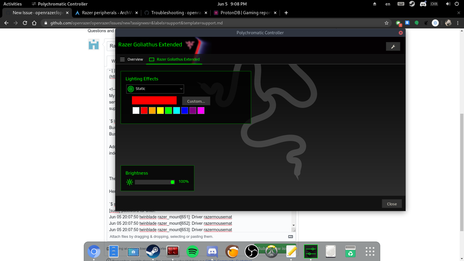 Razer Tartarus not Picked up by Openrazer · Issue 1165 · openrazer