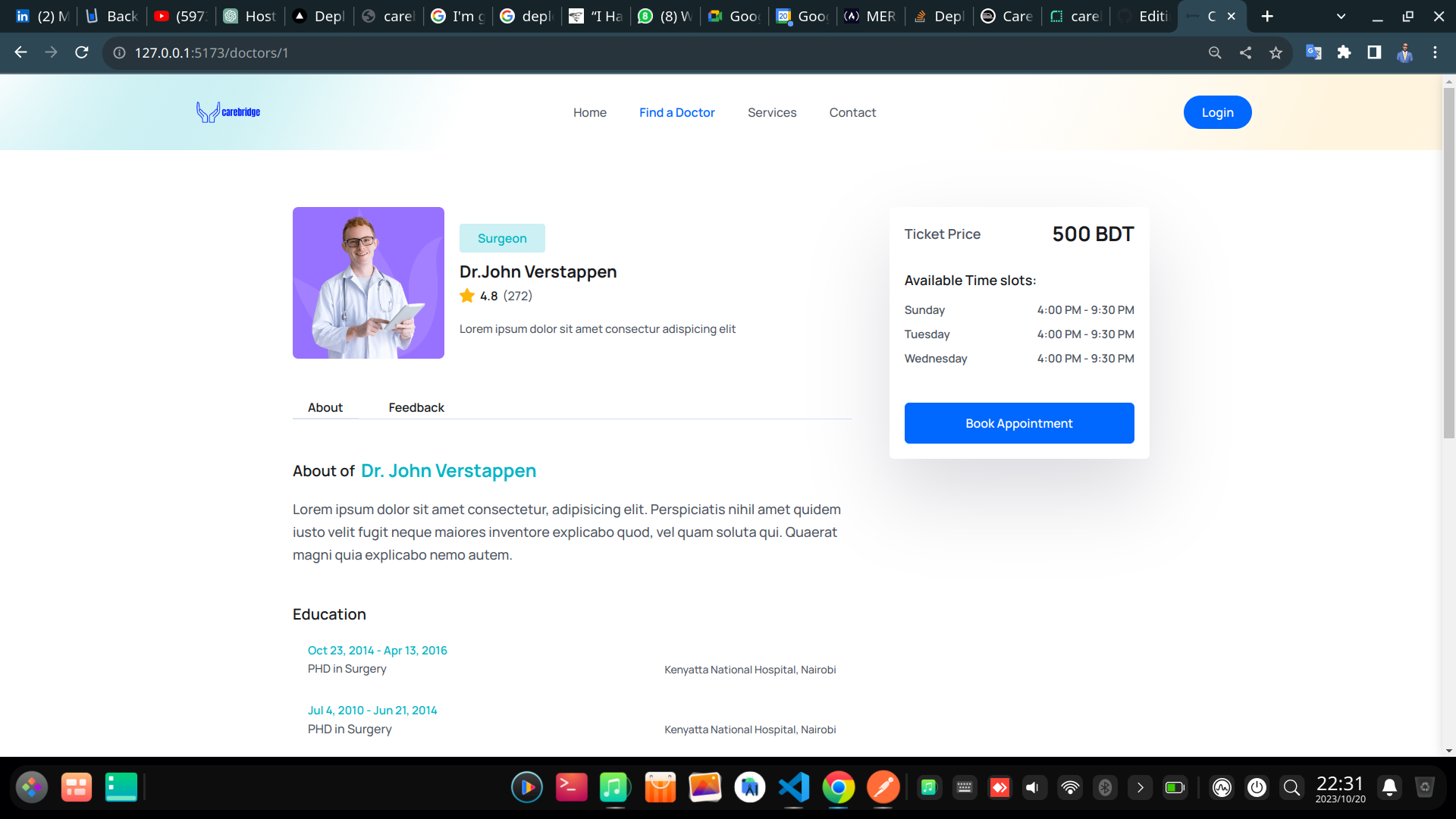 GitHub - samuelsenerwa/Carebridge-Booking: MERN stack application of ...