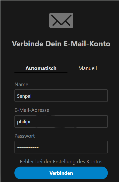 Error while creating the account · Issue #3534 · nextcloud/mail · GitHub