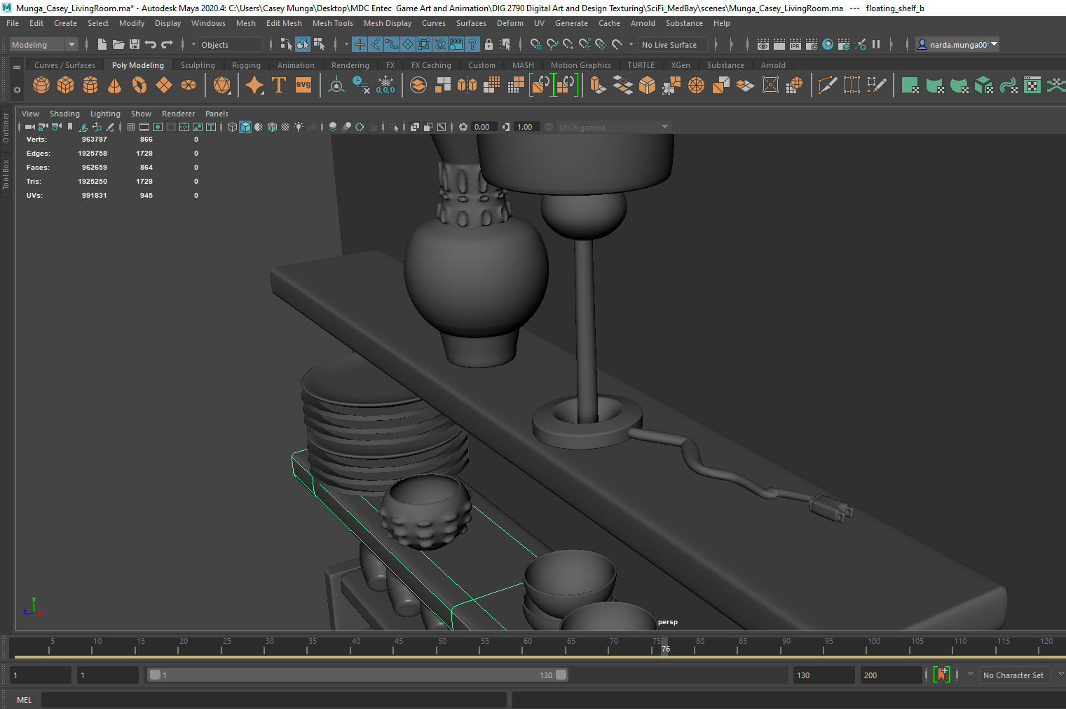 Livign room 5- Maya detailed