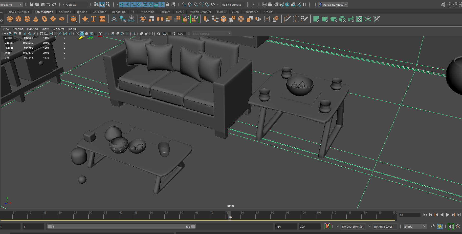 Living room 1 - Maya