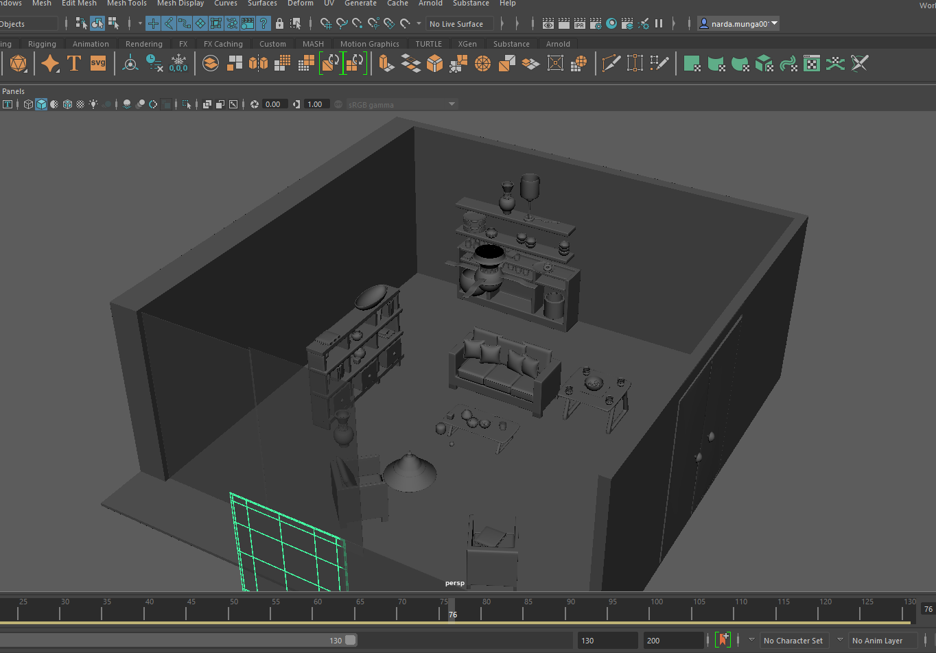 Living room 2 - Maya