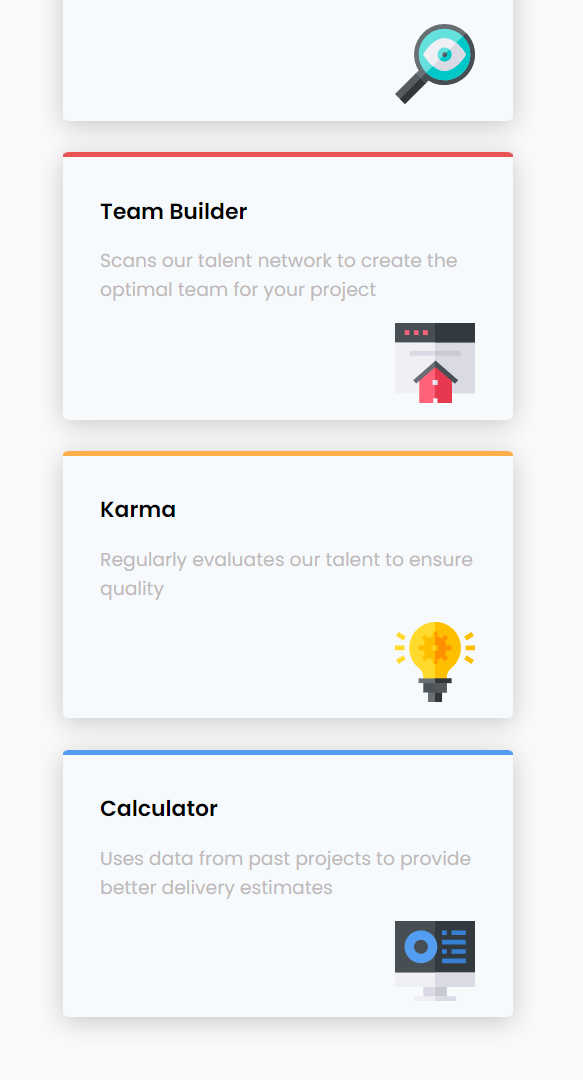 GitHub - caiquelourencette/fourCards: Section with four feature cards