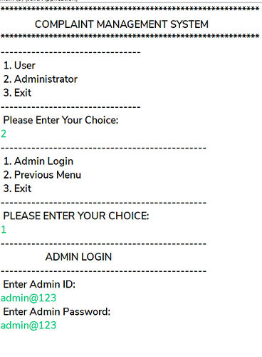 GitHub - AS-2K20/Complaint-Management-System: This is a console based ...